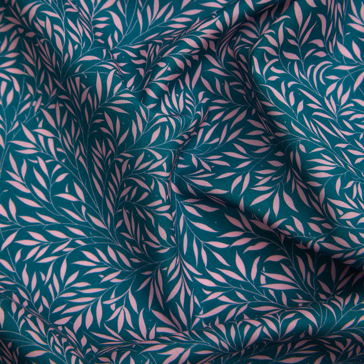 Art of Craft Liberty Fabric - One Metre - Willow Wood - Teal