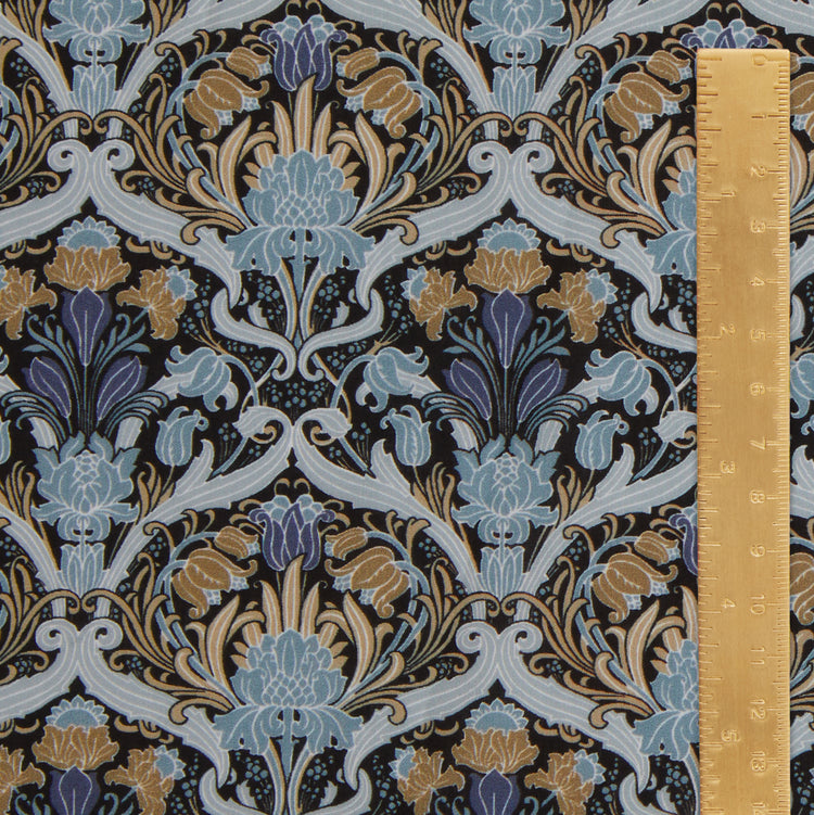 Art of Craft Liberty Fabric - One Metre - Tulip Flourish - Grey