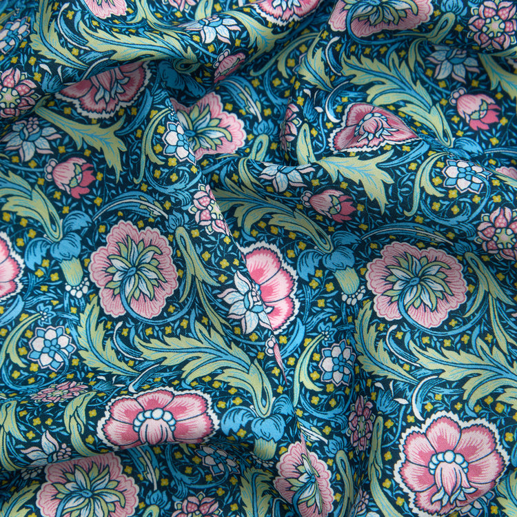 Art of Craft Liberty Fabric - One Metre - Finesse - Blue