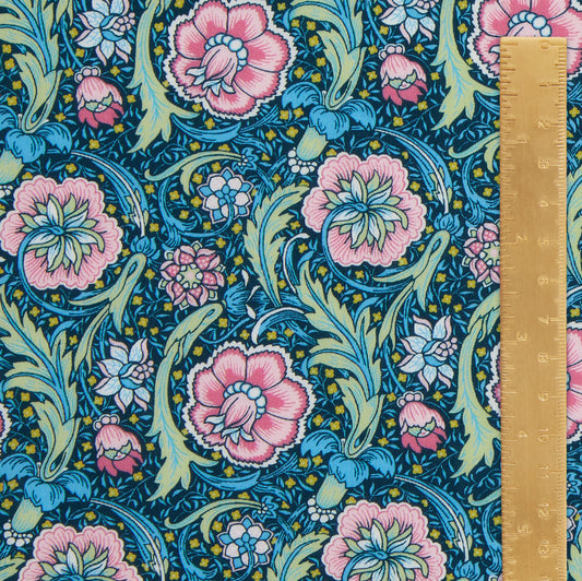 Art of Craft Liberty Fabric - One Metre - Finesse - Blue