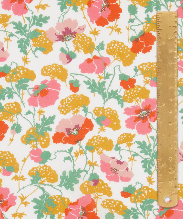 Women in Print Fabric Collection - Lawrence Poppies Tana Lawn Cotton - One Metre