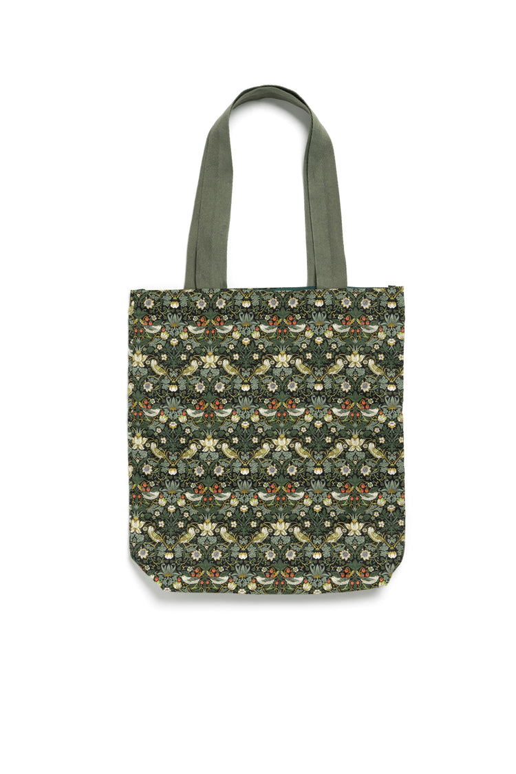 Strawberry Thief Tote Bag - Green