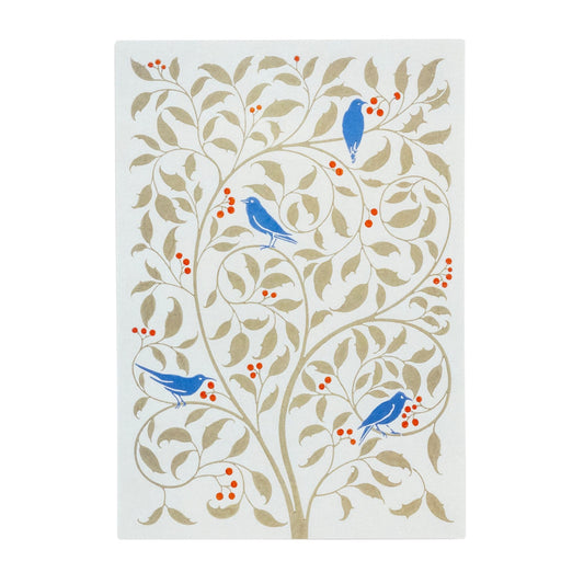 Bird & Holly Greetings Card Pack (6 cards)