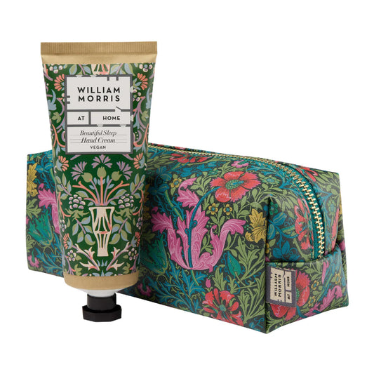 William Morris At Home Beautiful Sleep Makeup Bag with Hand Cream