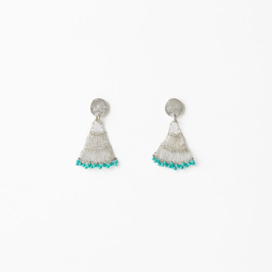 Fan Earrings in Turquoise