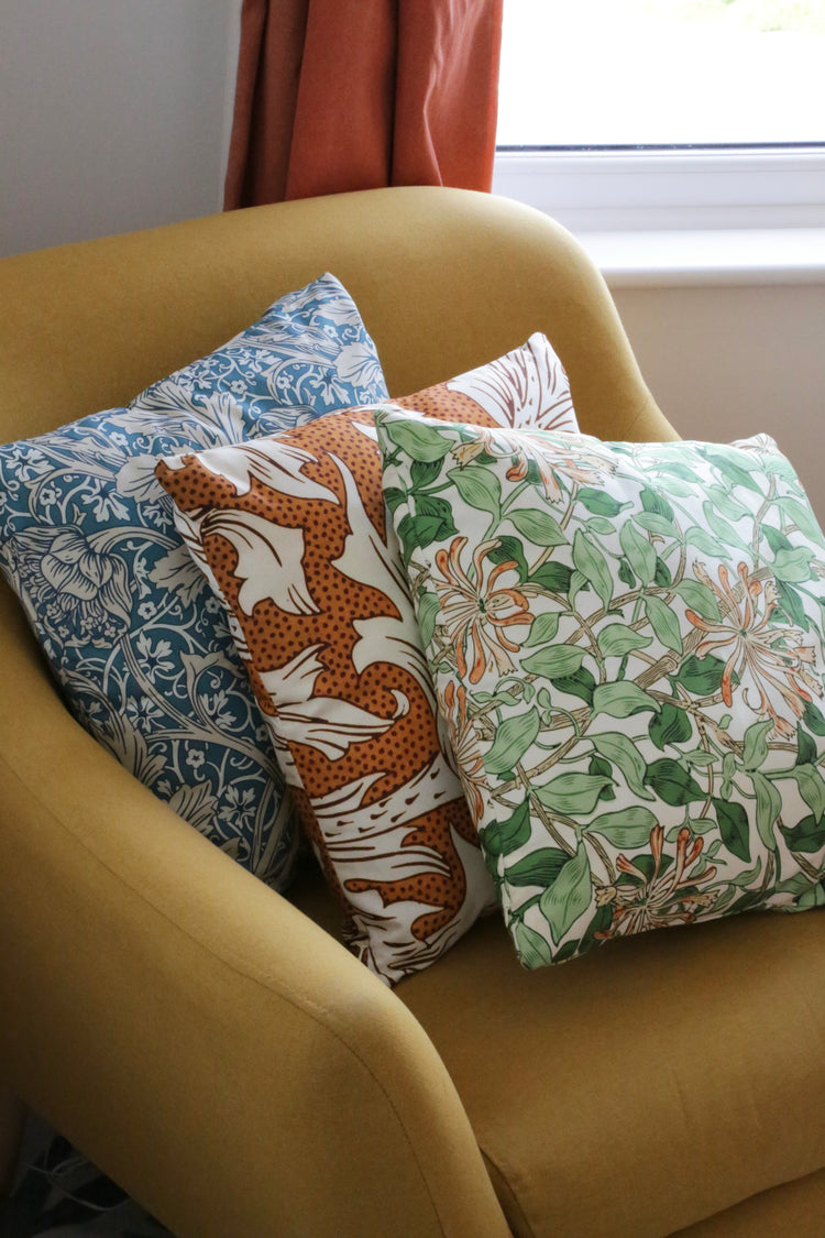Honeysuckle Cushion Cover by May Morris