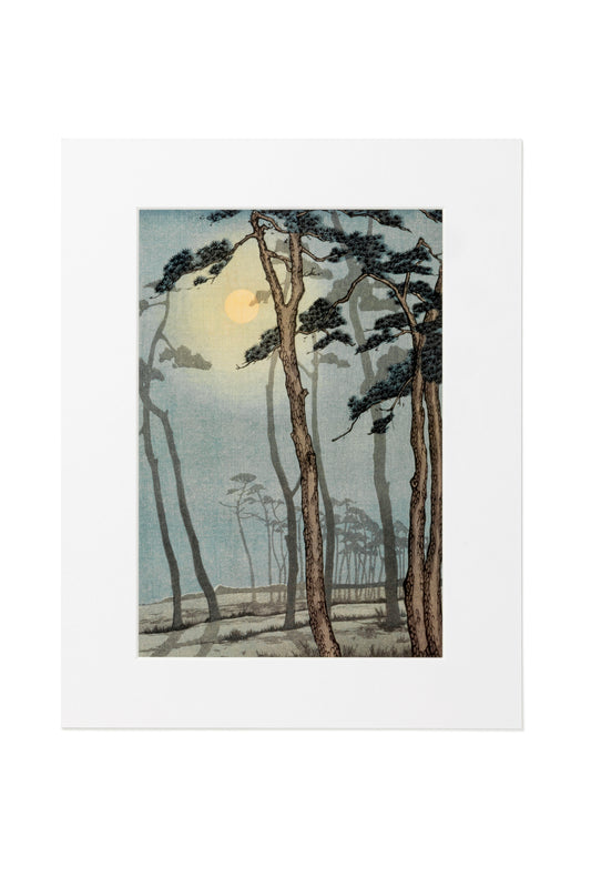 Bournemouth in Moonlight Mounted Print