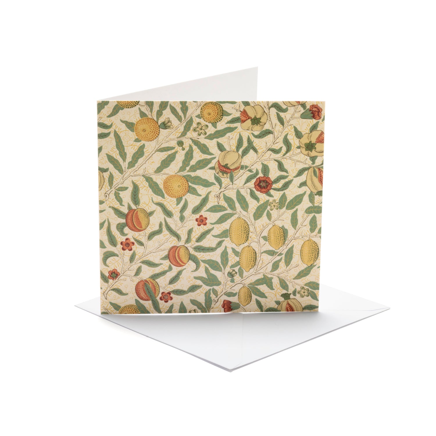 Greeting card with floral pattern on a white background