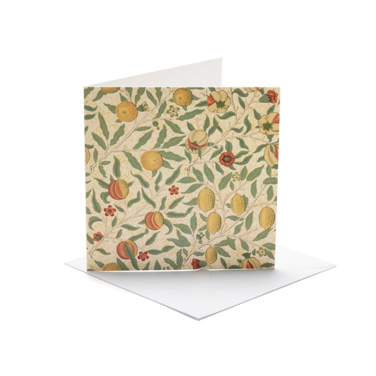 Greeting card with floral pattern on a white background