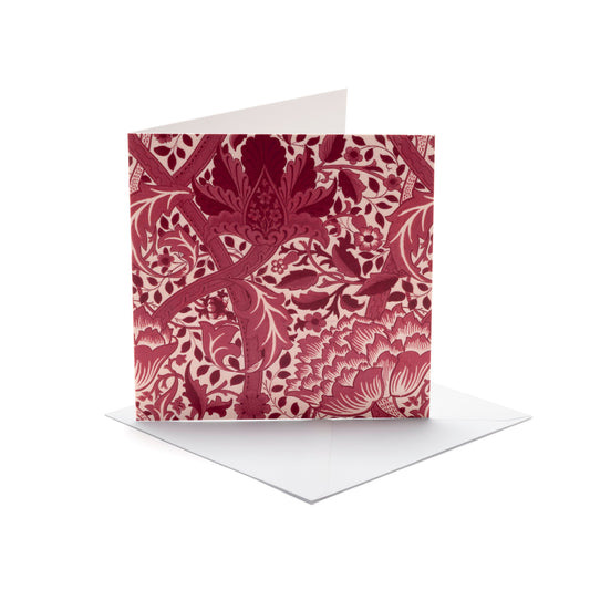 Floral patterned card on a white background
