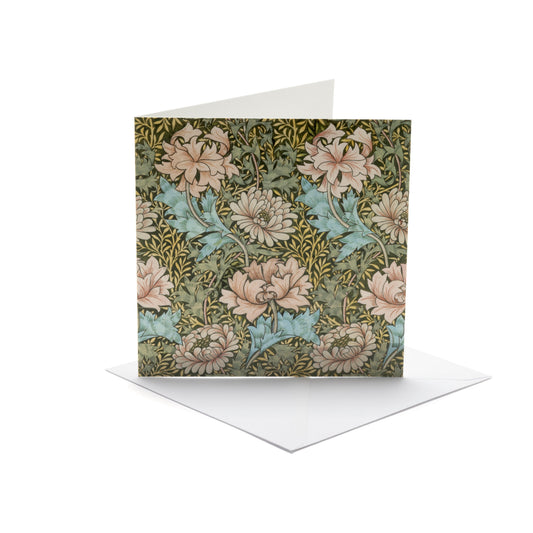 Floral patterned card on a white background