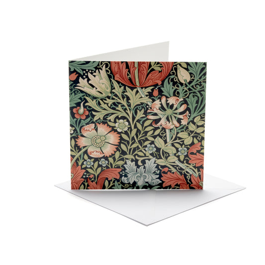 Floral patterned card on a white background