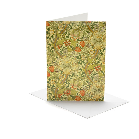 Floral patterned card on a white background