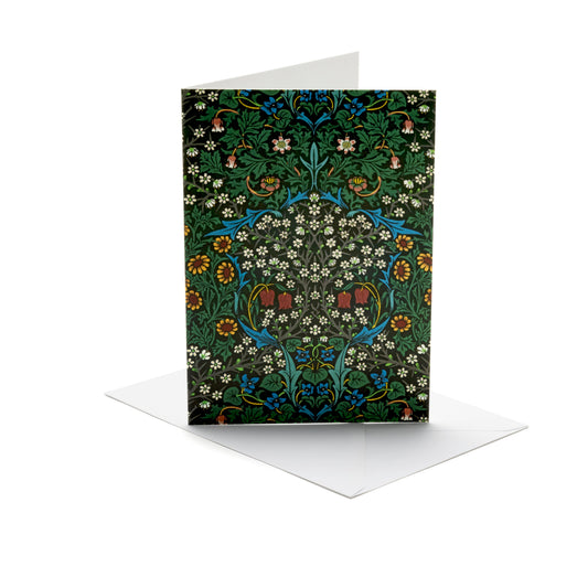 Greeting card with floral pattern on a white background