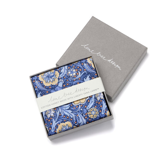 Single Boxed Hanky Made with Liberty Fabric