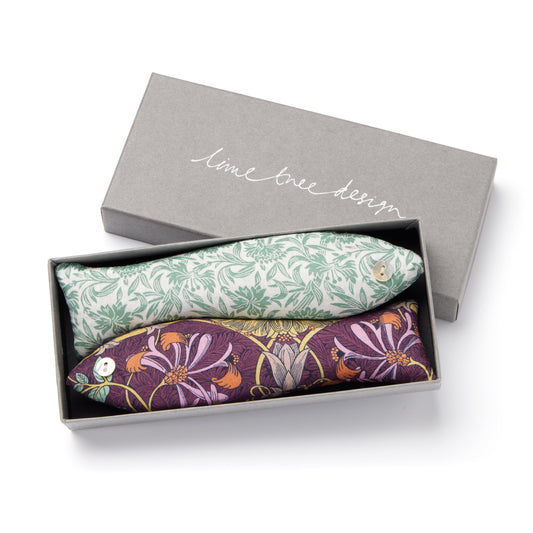 Box of two Lavender Fish made with Liberty Fabric