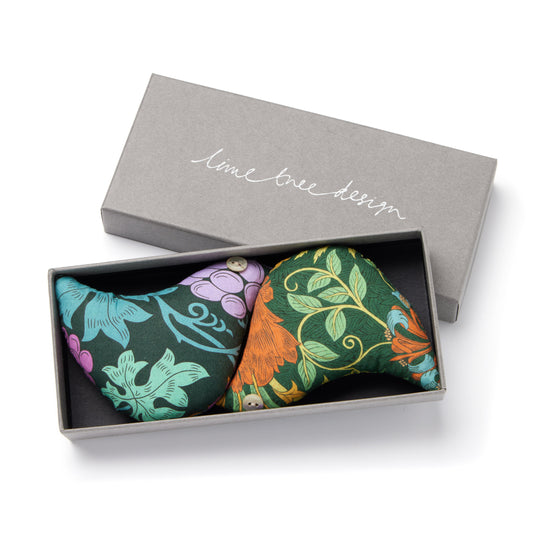 Box of two Lavender Birds made with Liberty Fabric