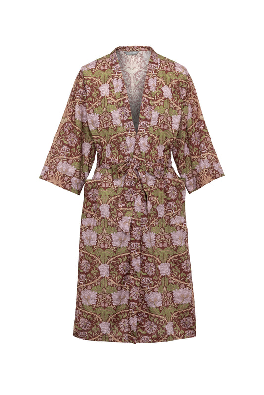 Long Dressing Gown in March Liberty Tana Lawn Cotton