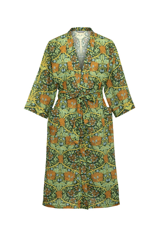 Long Dressing Gown in March Liberty Tana Lawn Cotton