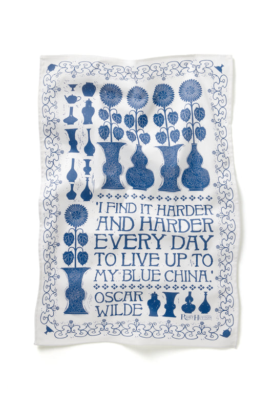 Rory Hutton Oscar Wilde Cotton Tea Towel