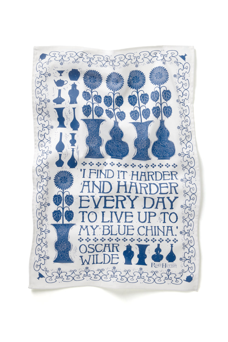 Rory Hutton Oscar Wilde Cotton Tea Towel