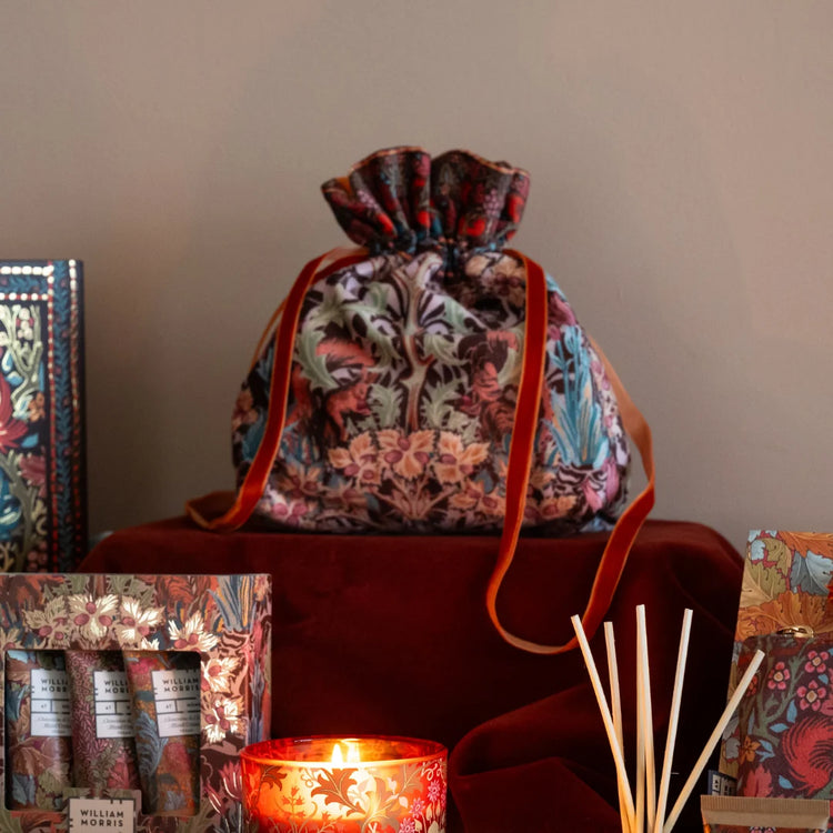 William Morris At Home Oak & Willow Velvet Drawstring Pouch Set