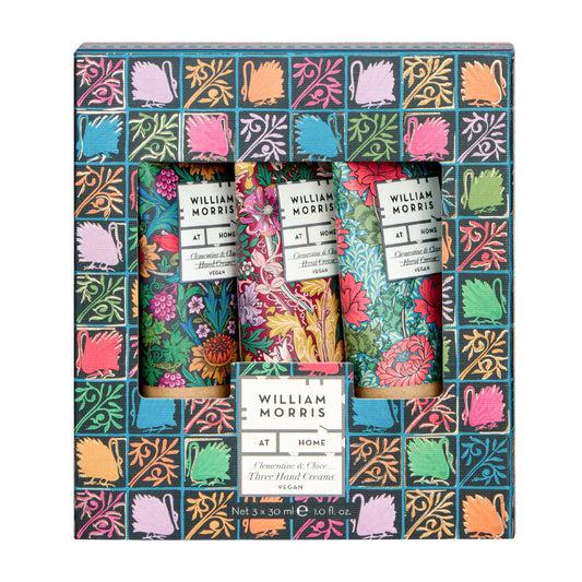 William Morris At Home Sunflower Swan Clementine & Clove Three Hand Creams