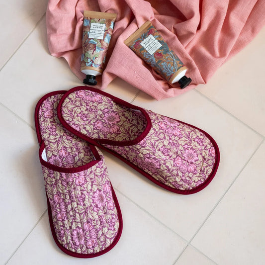 William Morris At Home Beautiful Sleep Quilted Slipper Set