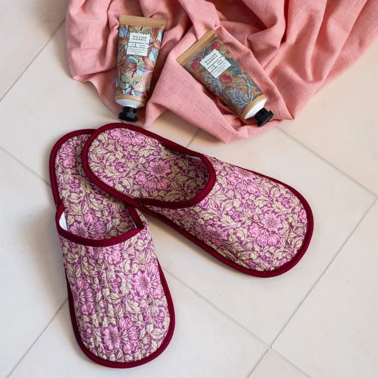 William Morris At Home Beautiful Sleep Quilted Slipper Set