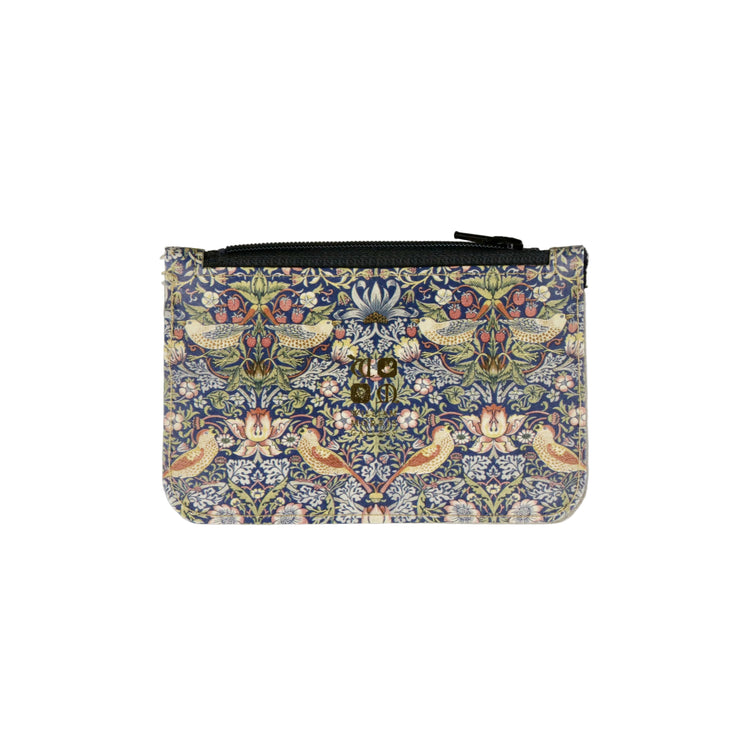Strawberry Thief Leather Zip Purse