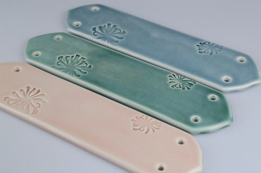 May Morris Honeysuckle Ceramic Fingerplates by Emma Lacey