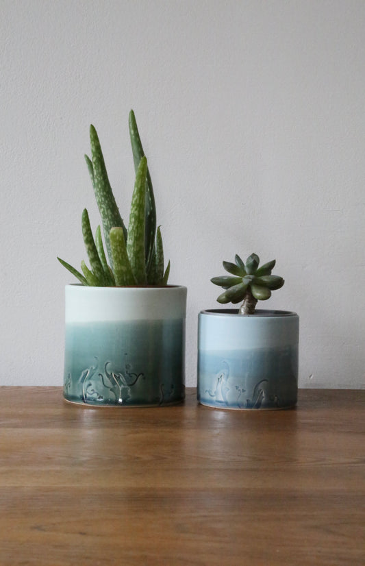 May Morris Arcadia Ceramic Planters by Emma Lacey