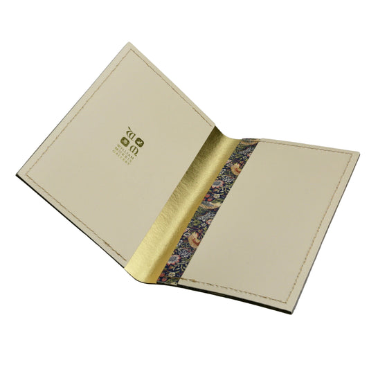 Strawberry Thief Leather Passport Cover