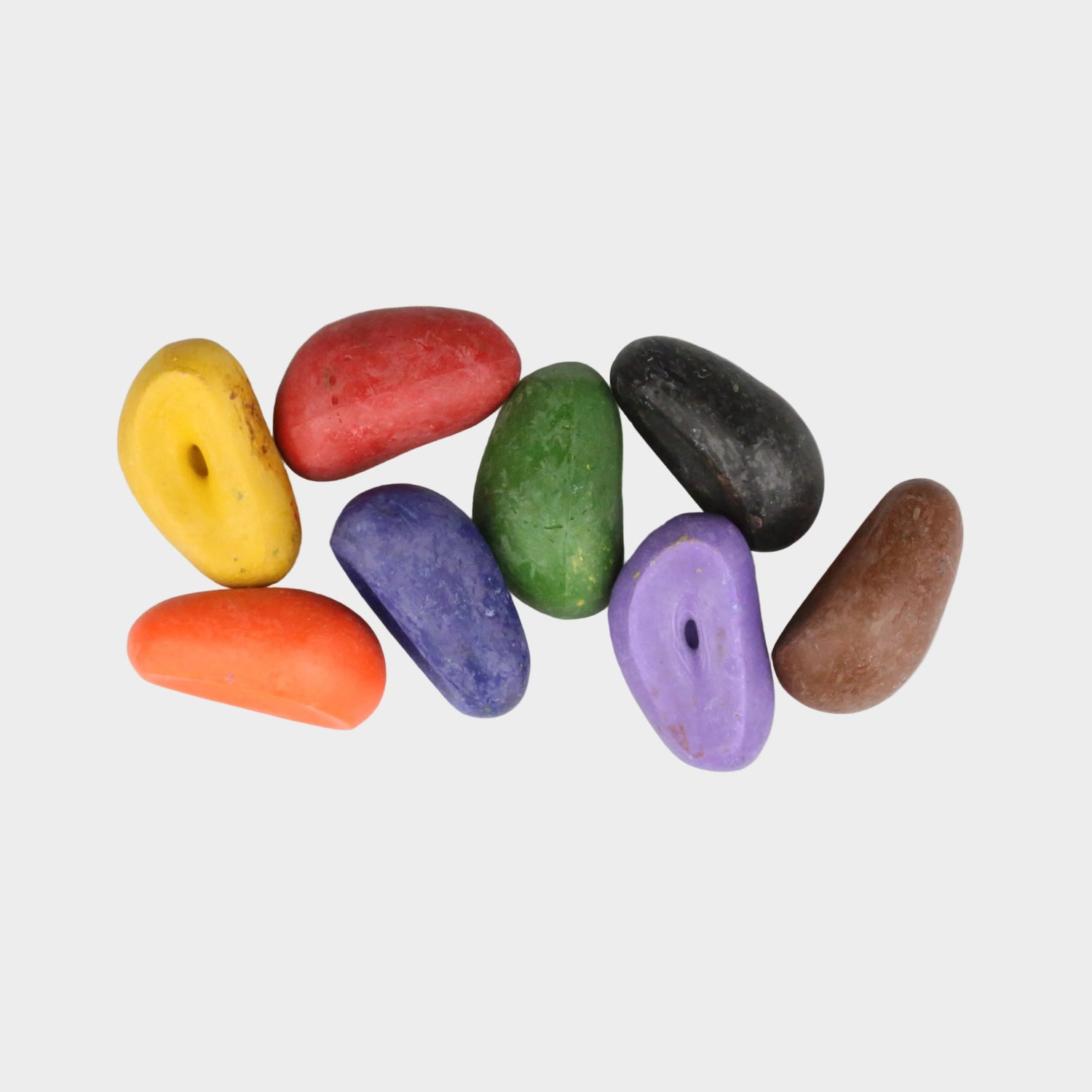 Colorful stones on a white background