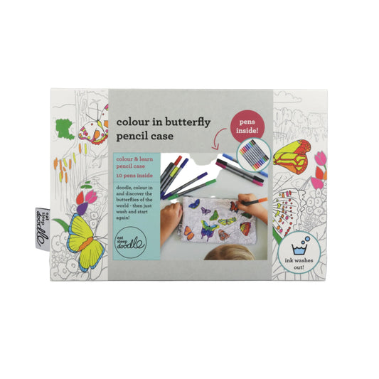 Butterfly Colouring Pencil Case from EatSleepDoodle
