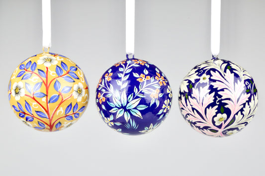 Large Hand-Painted May Morris Baubles