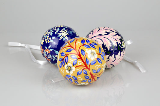 Large Hand-Painted May Morris Baubles