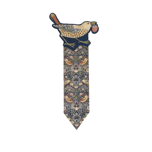 Strawberry Thief Leather Bookmark