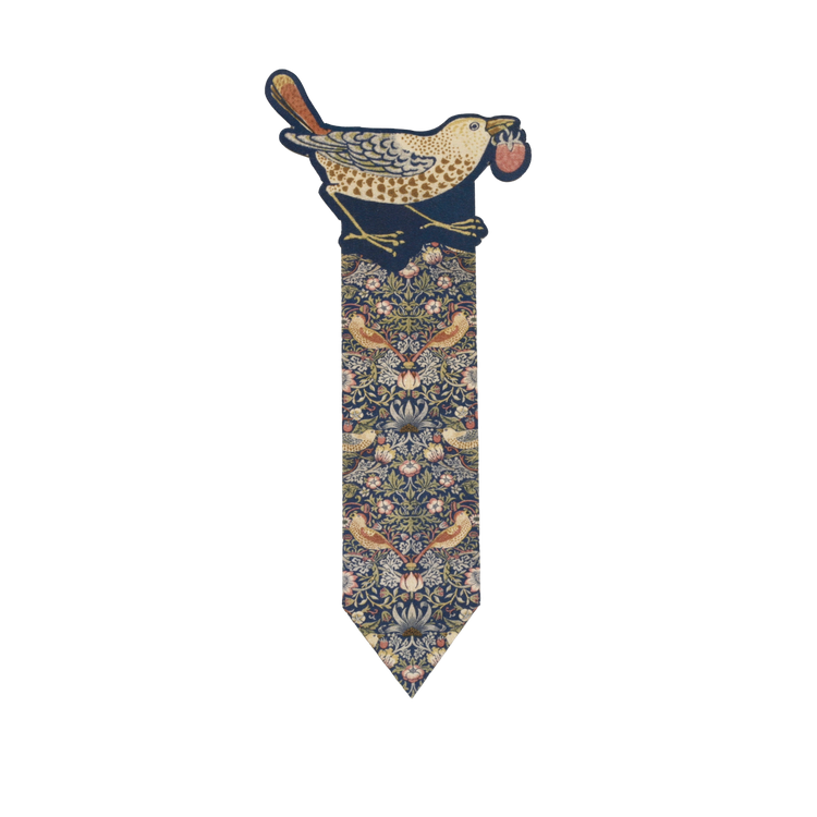 Strawberry Thief Leather Bookmark