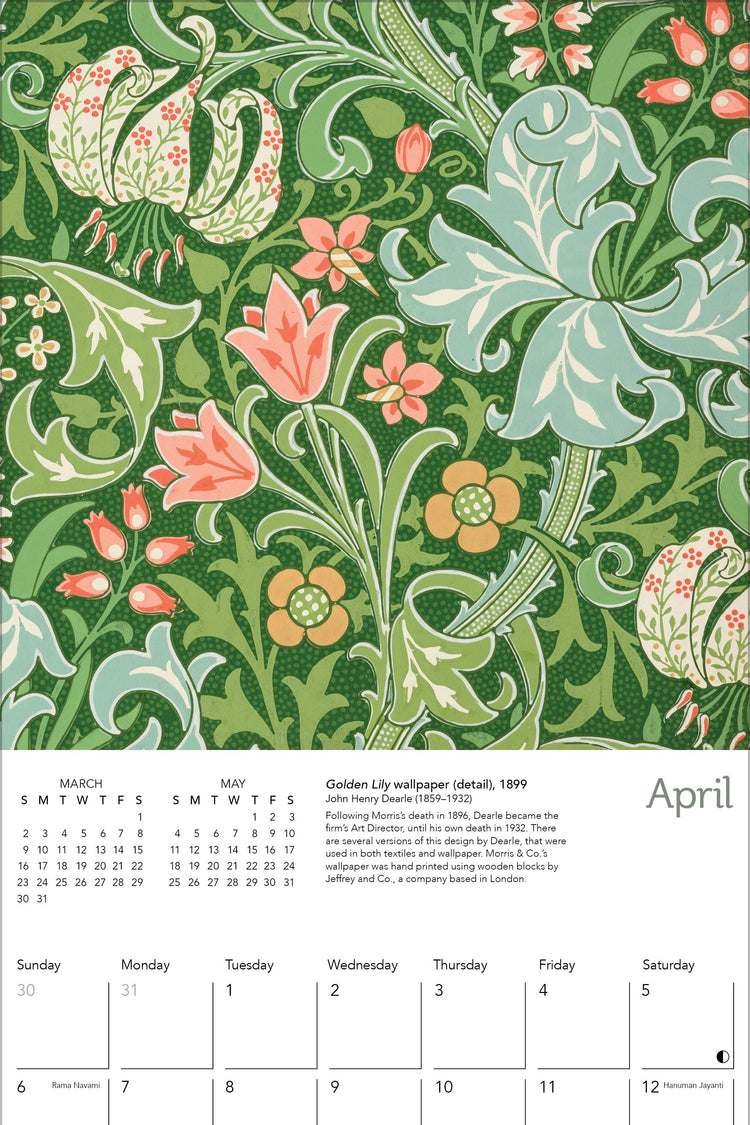 William Morris Gallery Mini Wall Calendar 2025