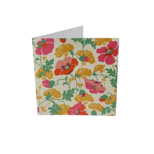 Lawrence Poppies Greeting Card by Madeleine Lawrence for Liberty London