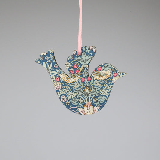 Strawberry Thief 2D Wooden Dove Decoration