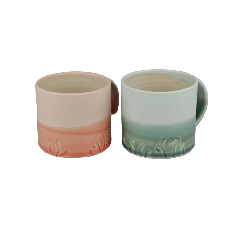 May Morris Honeysuckle Ceramic Mugs by Emma Lacey