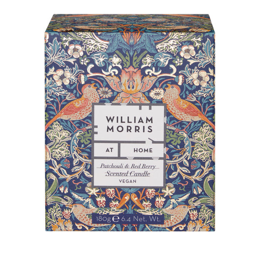 William Morris At Home Strawberry Thief Red Berry & Patchouli Candle