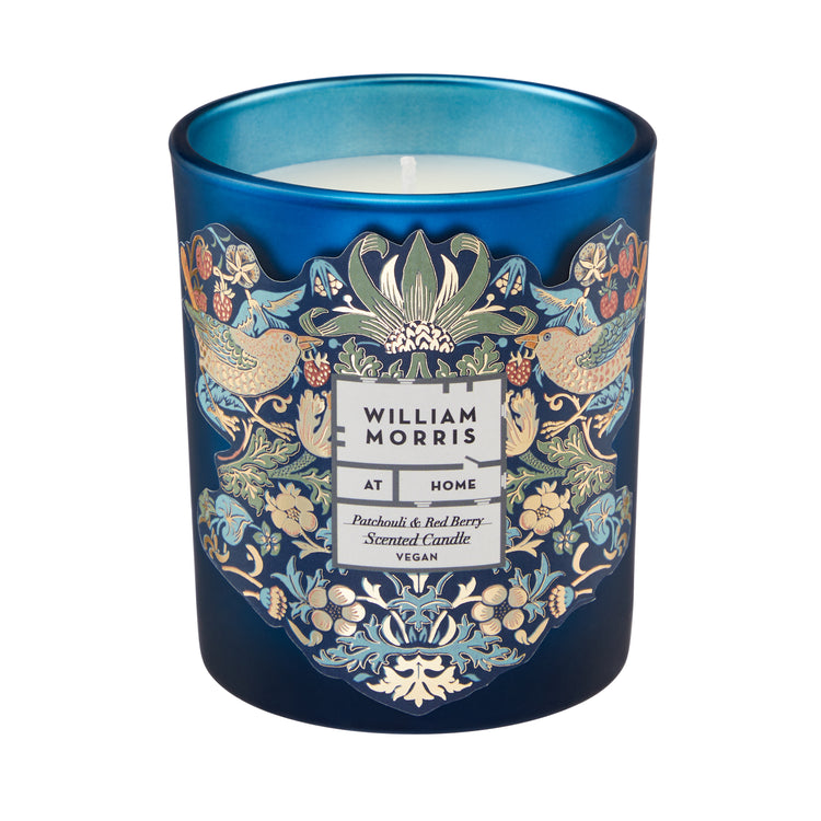 William Morris At Home Strawberry Thief Red Berry & Patchouli Candle