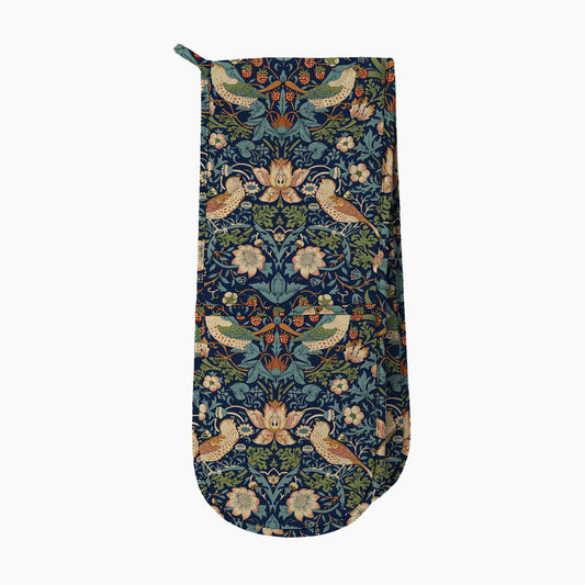 Strawberry Thief Navy Double Oven Glove