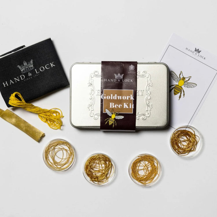 Goldwork Bee Embroidery Kit by Hand & Lock