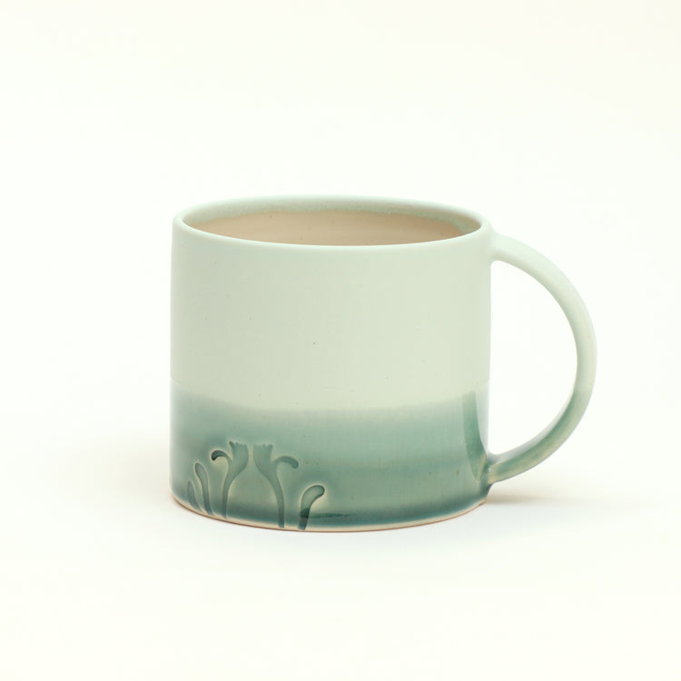 May Morris Honeysuckle Ceramic Mugs by Emma Lacey