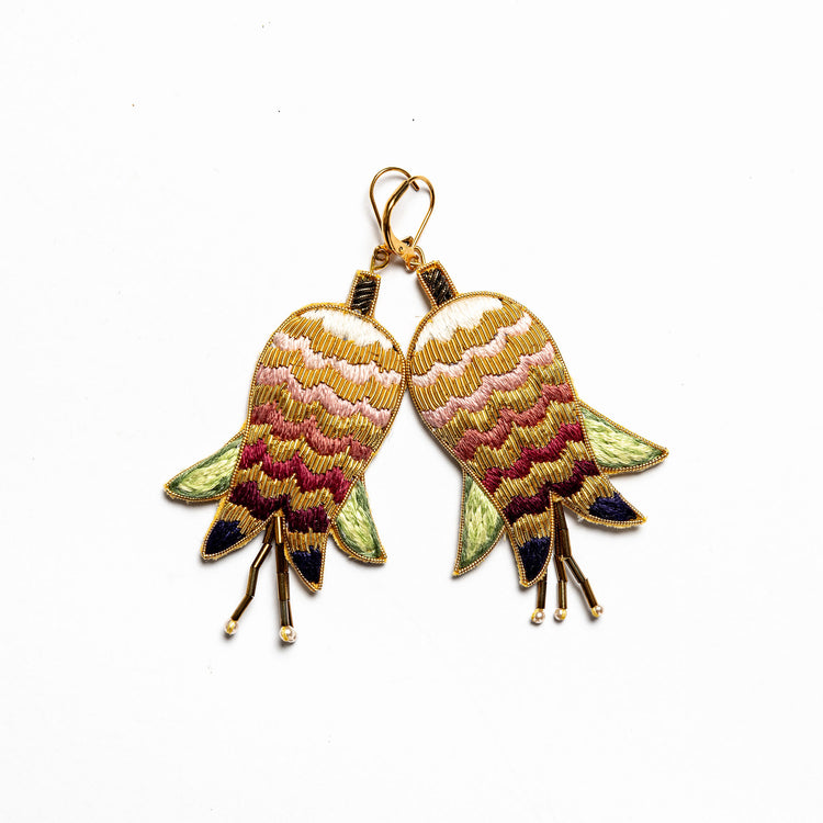 May Morris Inspired Earrings by Hand & Lock