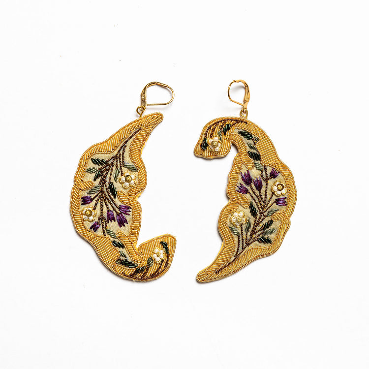 May Morris Inspired Earrings by Hand & Lock